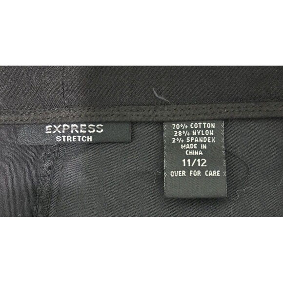 Express Black Mid Rise Trouser Dress Pants Wide Leg Size 11/12 - Picture 6 of 7